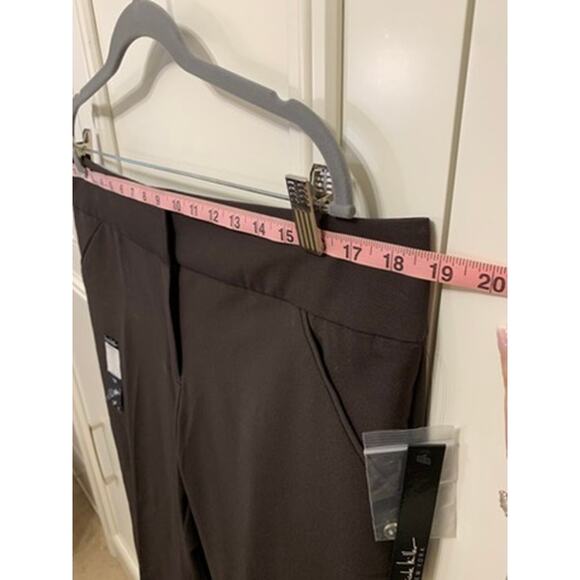 NWT Nicole Miller New York Women's‎ Capri Pants Size 14 Brown Casual Stretch - Picture 10 of 11